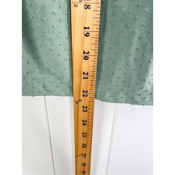 Madewell‎ Clip Dot Ruffle Top Frosted Willow Sage Green Size S - Picture 8 of 9